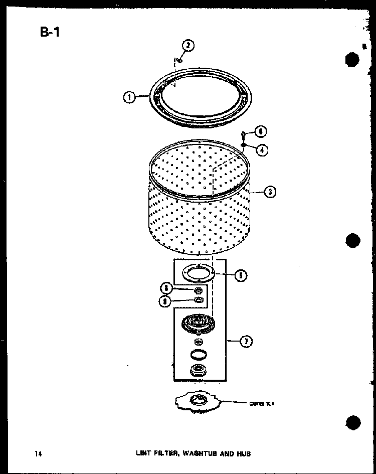 Lint Filter Diagram and Parts List for TAA200 P75751-13W Amana Washer