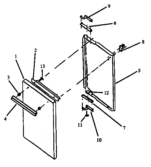 Cabinet Door Assy Diagram and Parts List for RBP29AA0 P1143042NW Caloric Range