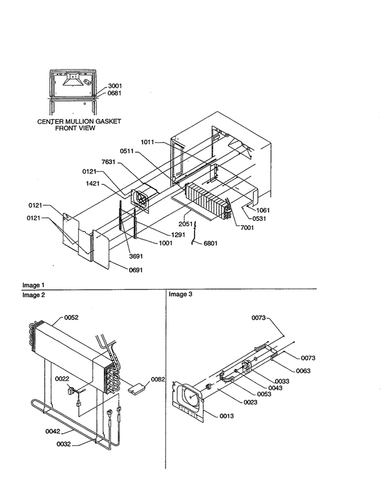 Evaporator/fan Motor Diagram and Parts List for TX21VW-P1301804WW  Amana Refrigerator
