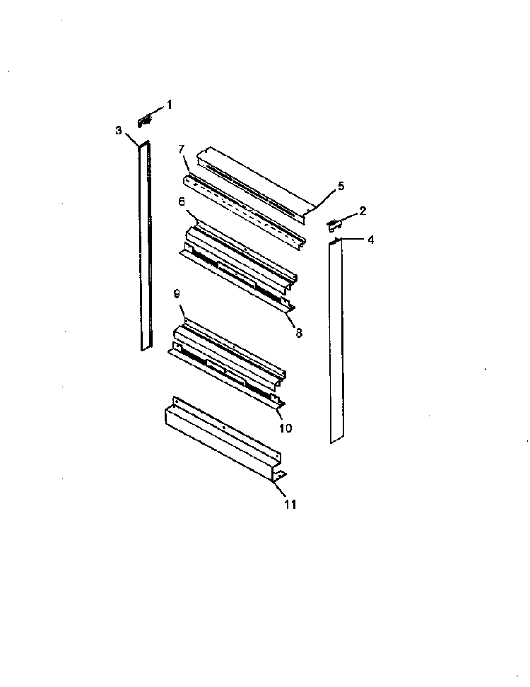 Trim Diagram and Parts List for AO27DG1-P1132525NB  Amana Wall Oven