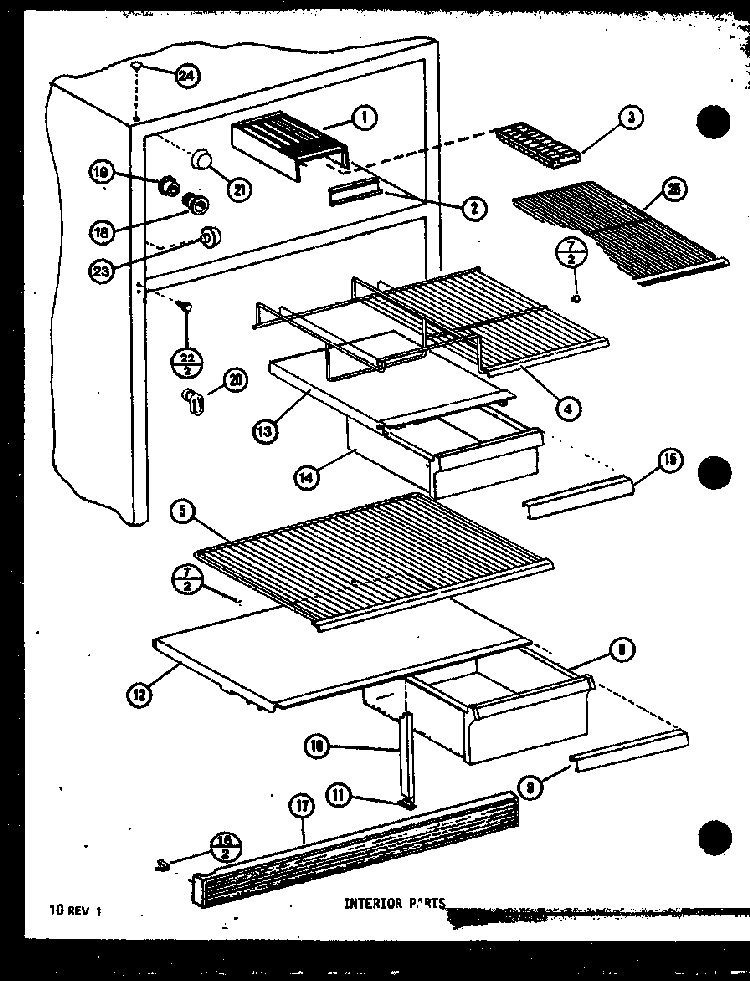Section 5 Diagram and Parts List for TM14ML-P7705208WL  Amana Refrigerator