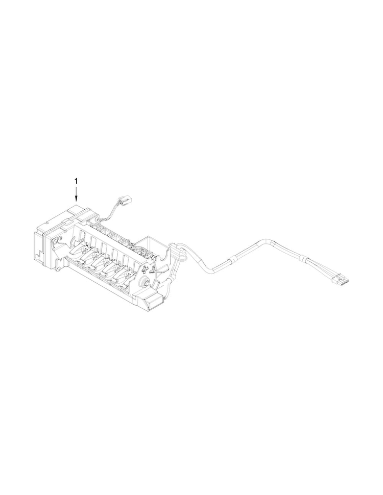 Icemaker Parts Diagram and Parts List for MFT2574DEH02  Maytag Refrigerator