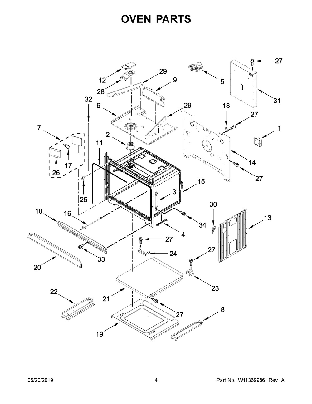 Oven Parts Diagram and Parts List for JMW2430IM02  Maytag Microwave Oven Combo