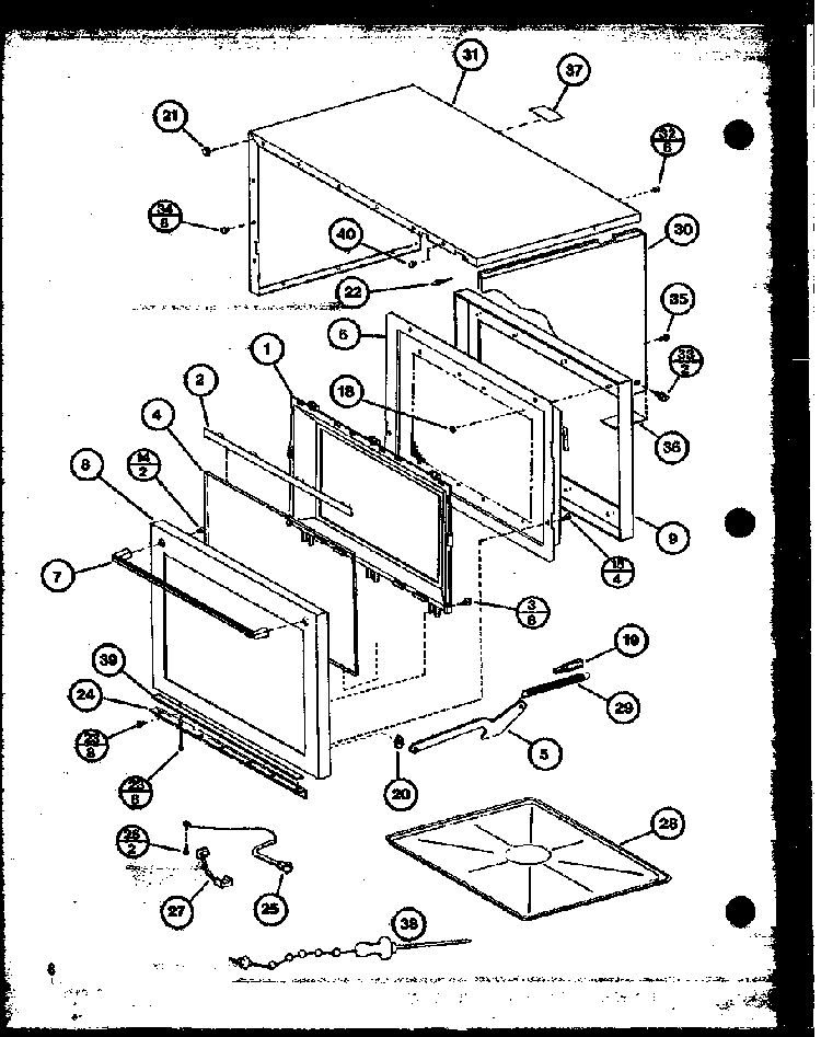 Section 6 Diagram and Parts List for RL6-1020ET P76383-3M Amana Microwave