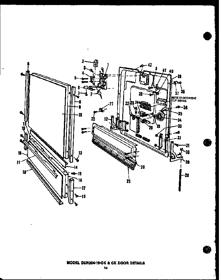 Section 18 Diagram and Parts List for DCR-225-1C-OK  Caloric Dishwasher