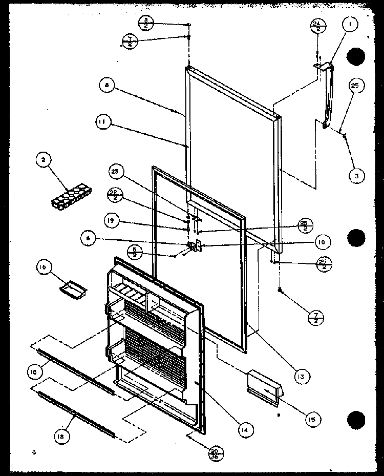 Section 4 Diagram and Parts List for TRG18QB3G-P1111315WG  Amana Refrigerator