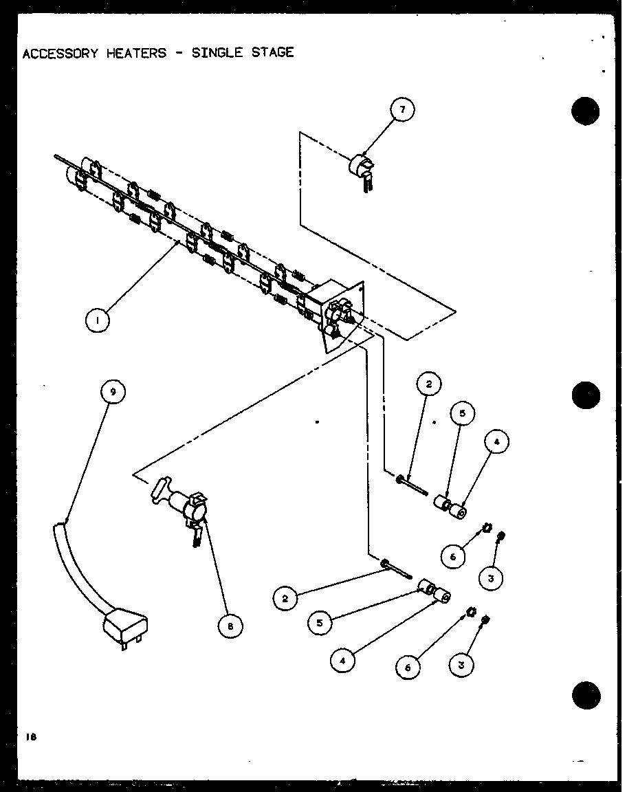 (230/208v.,1.5kw) (230/208v.,2.5kw) (230/208v.,3.0kw) (230/208v.,3.5kw) (265v.,1.5kw) (265v.,2.5kw) (265v.,3.0kw) (265v.,3.5kw) Diagram and Parts List for 230V,40KW  Amana Air Conditioner