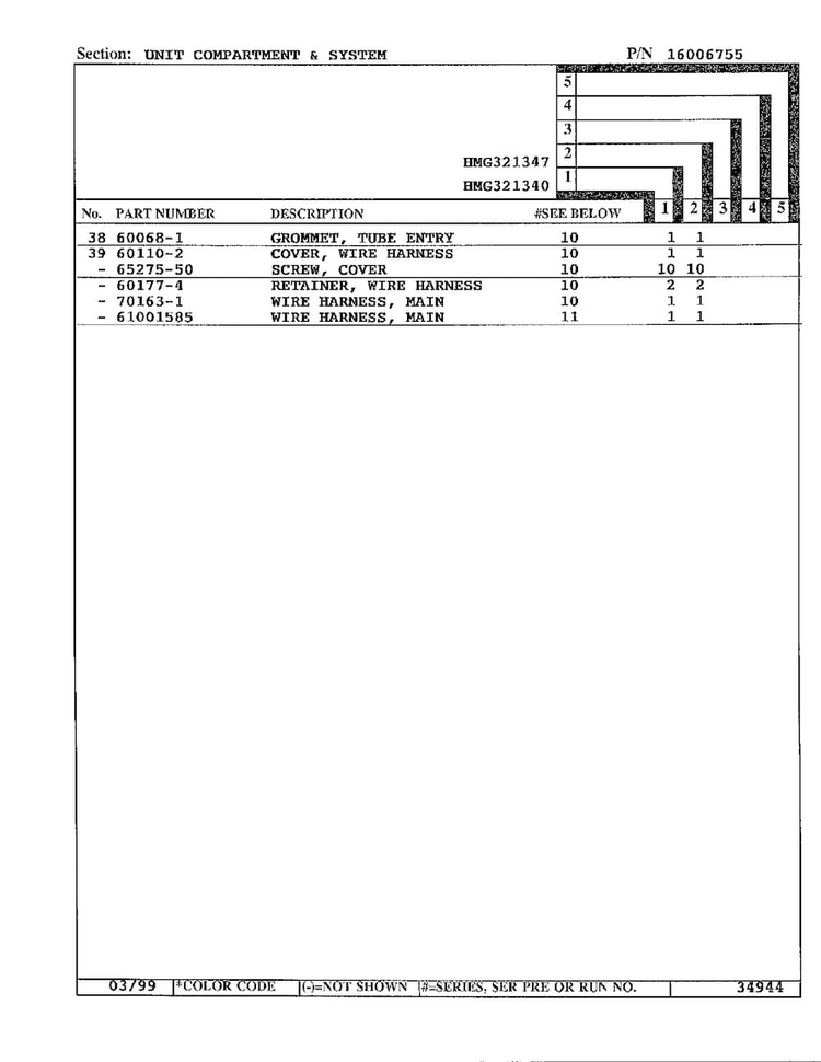 Unit Compartment And System Page 3 Diagram and Parts List for 321340  Admiral Refrigerator