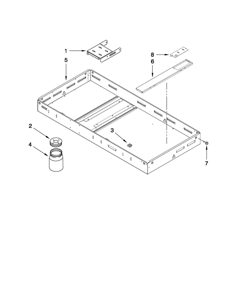 Burner Box Assembly Diagram and Parts List for JED8345ADB14  Jenn-Air Cooktop