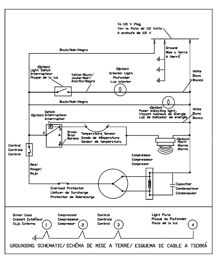 WIRING INFORMATION Diagram and Parts List for AQU1625BEW  Amana Freezer