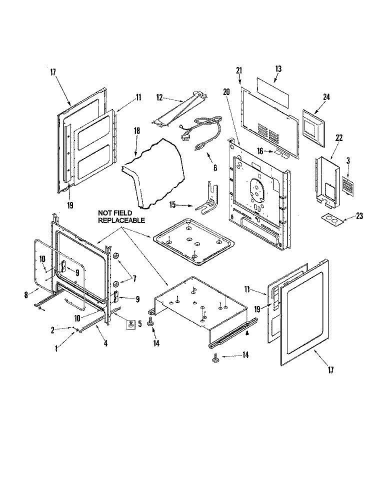 CABINET Diagram and Parts List for JGR8875RDS  Jenn-Air Range