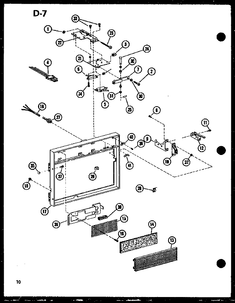 Page 4 Diagram and Parts List for RC7A-PB P7265103M Amana Microwave