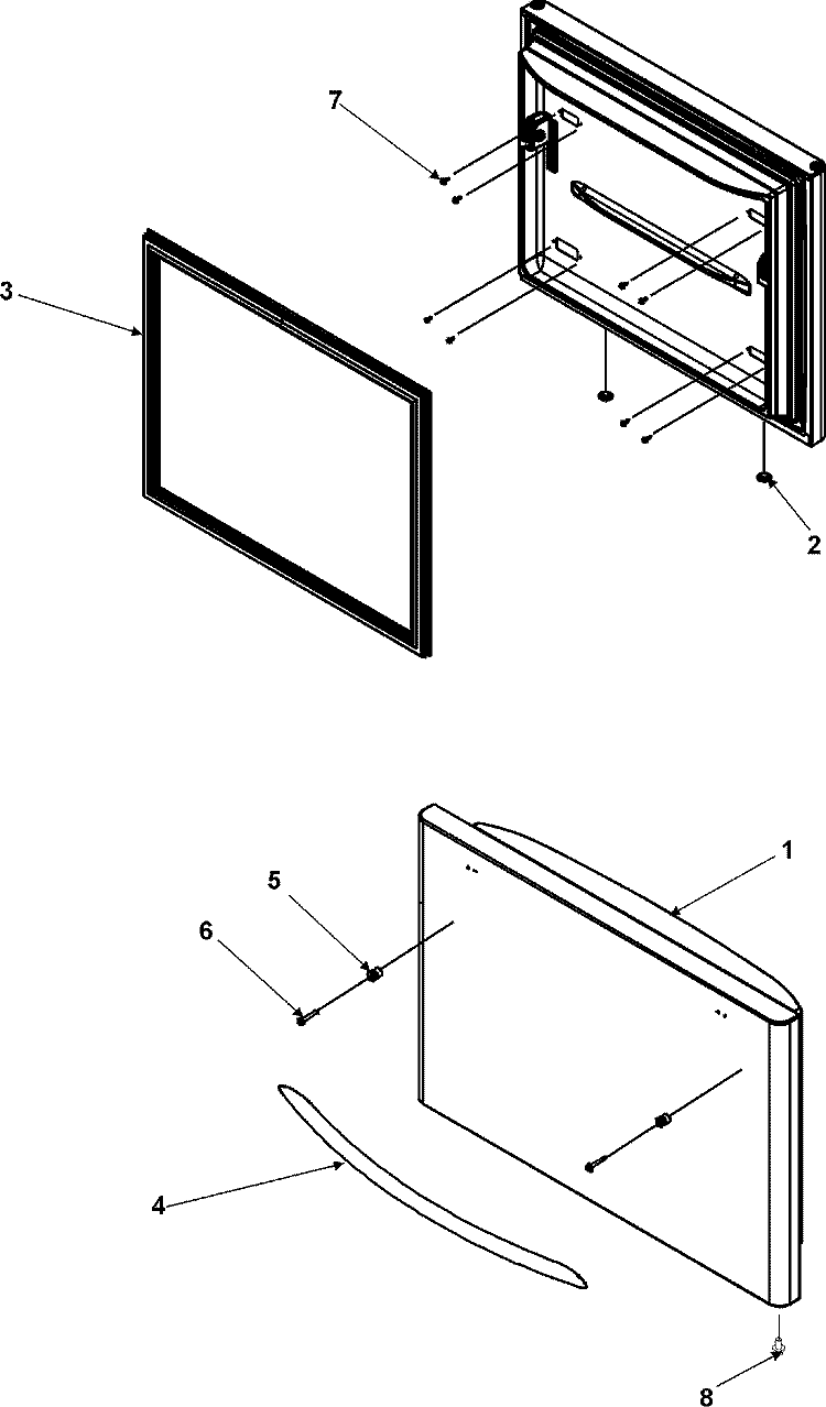 FREEZER DOOR Diagram and Parts List for ABL2037FES ABL2037FES0 Amana Refrigerator