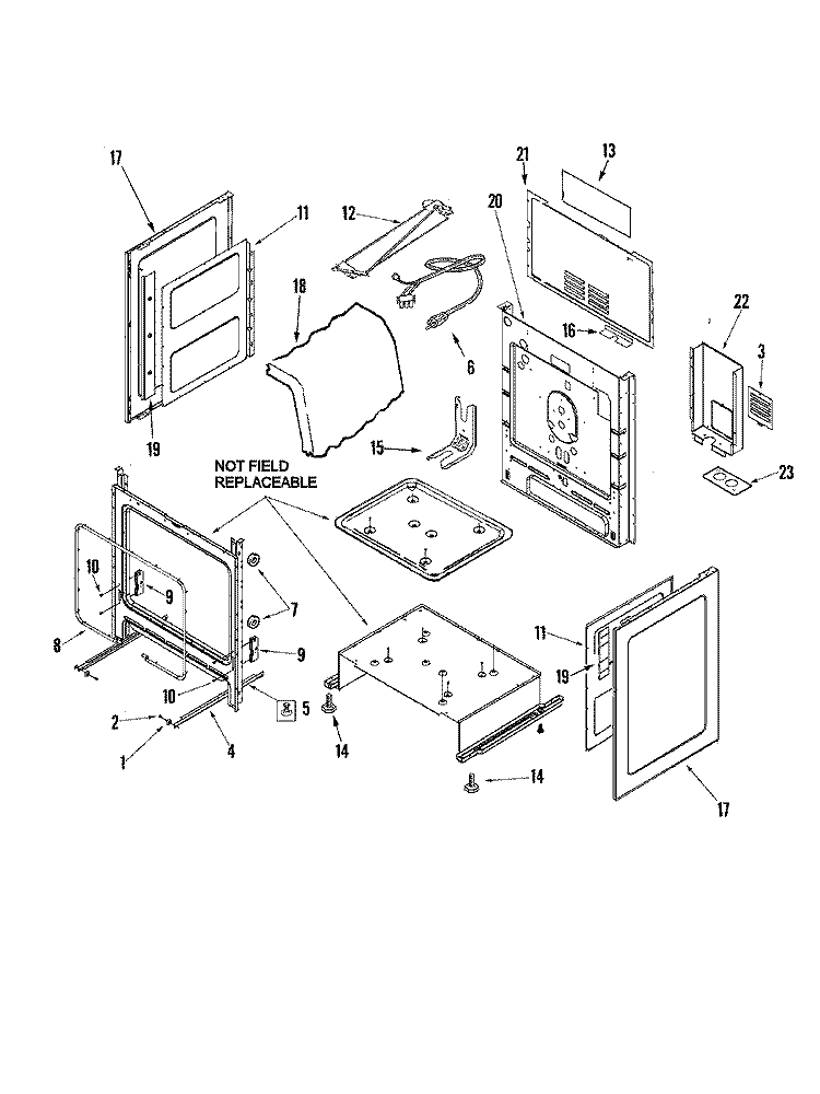 CABINET Diagram and Parts List for JGR8775RDS  Jenn-Air Range