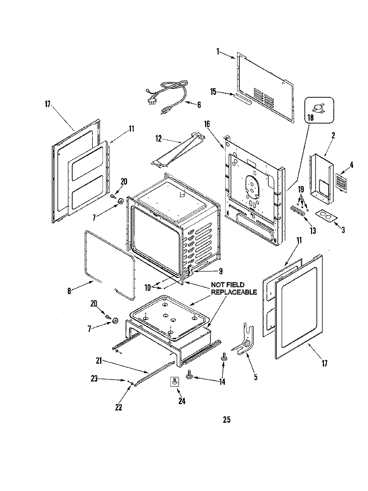 CABINET Diagram and Parts List for JDR8880RDB  Jenn-Air Range