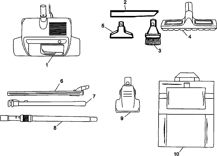ACCESSORY KIT S5716 Diagram and Parts List for S5716---  Hoover Upright Vacuum