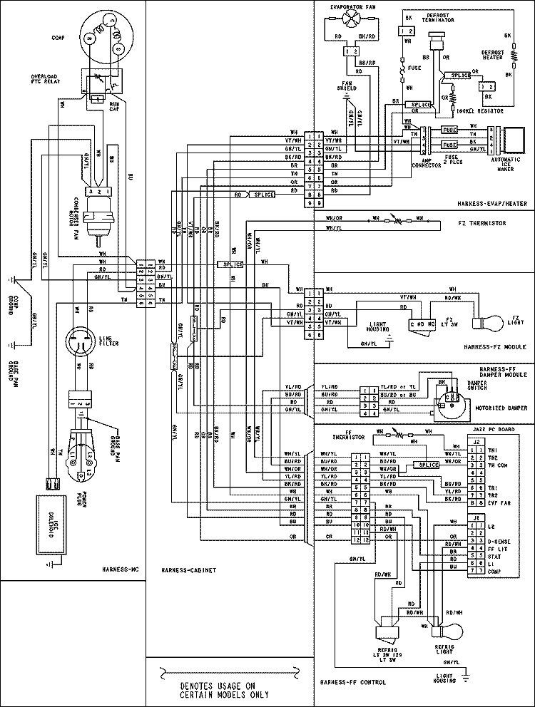 WIRING INFORMATION Diagram and Parts List for GB2526REKS  Amana Refrigerator