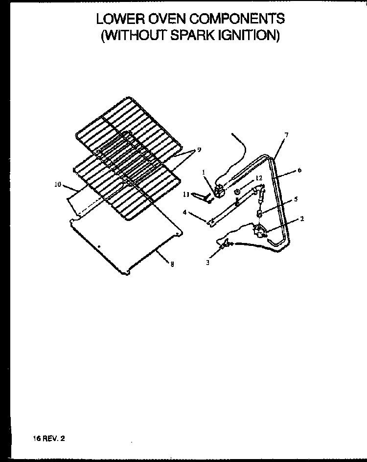 Section 10 Diagram and Parts List for RBK28FGL P1142379NL Caloric Range
