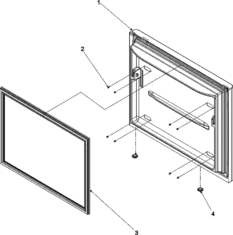 FREEZER DOOR Diagram and Parts List for AFF2534FEB  Amana Refrigerator