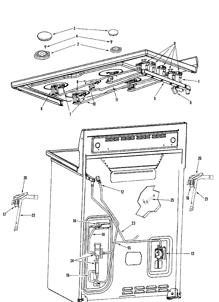 GAS CONTROLS Diagram and Parts List for MGR6775BDS  Maytag Range