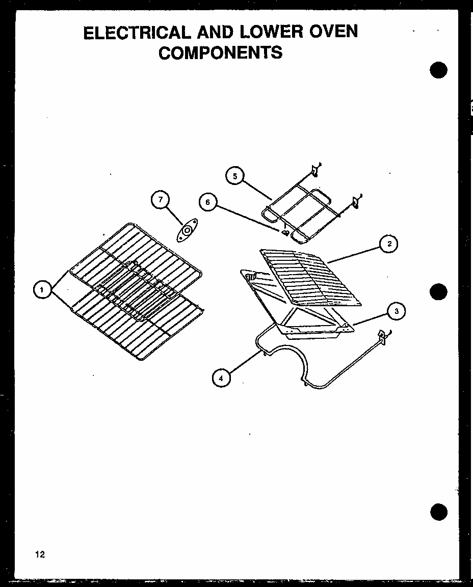 Electrical And Lower Oven Components Diagram and Parts List for GBE22AA5CEML P1137956NL Amana Range