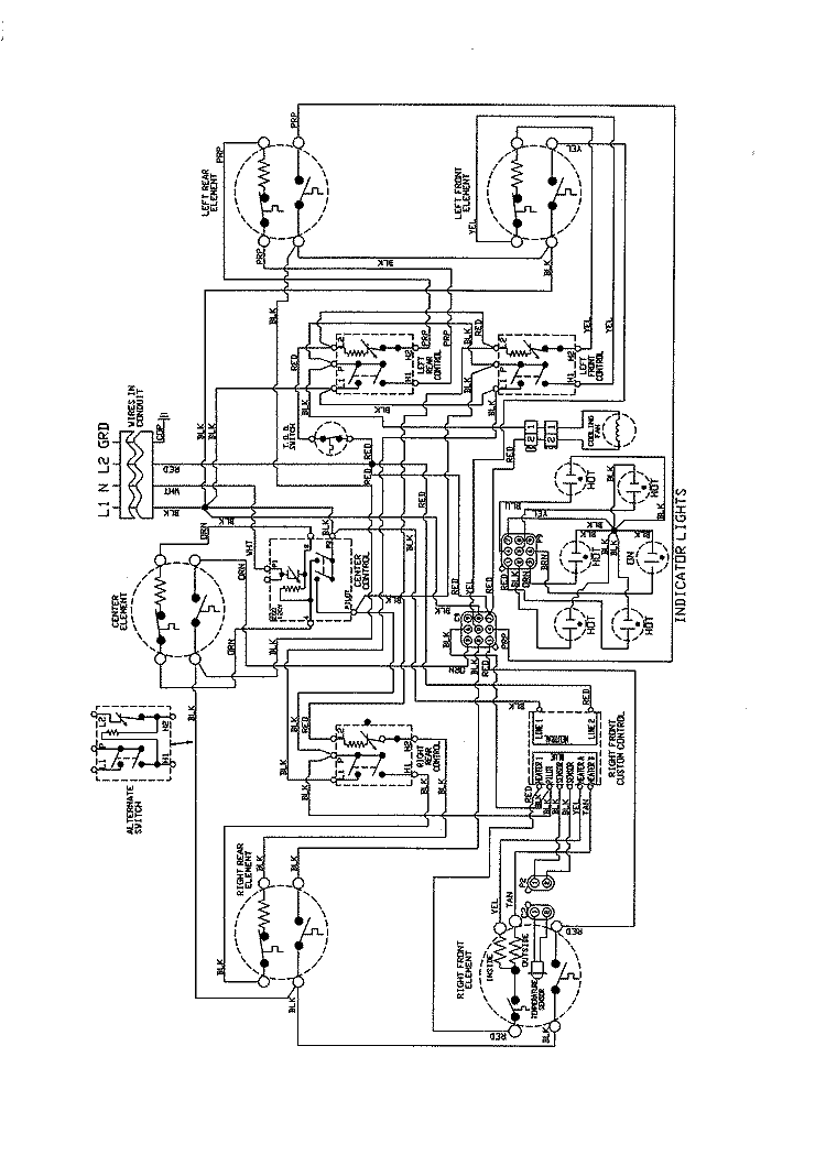 WIRING INFORMATION Diagram and Parts List for JEC9530BDS  Jenn-Air Cooktop