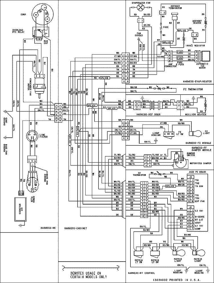WIRING INFORMATION (SERIES 11) Diagram and Parts List for G32026PEKW  Maytag Refrigerator