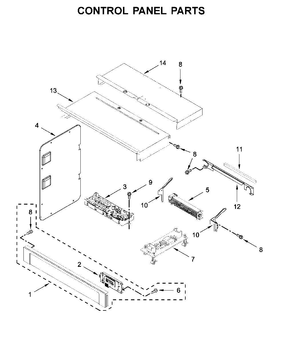 Control panel parts Diagram and Parts List for MMW9730FZ06  Maytag Microwave