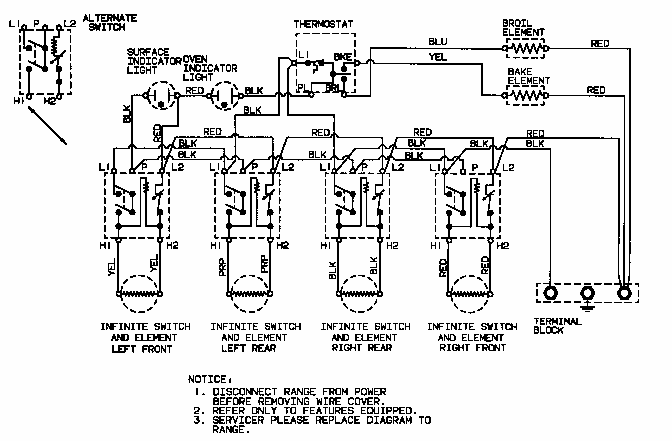 Wiring Information Diagram and Parts List for S3500PPW-D  Maytag Range