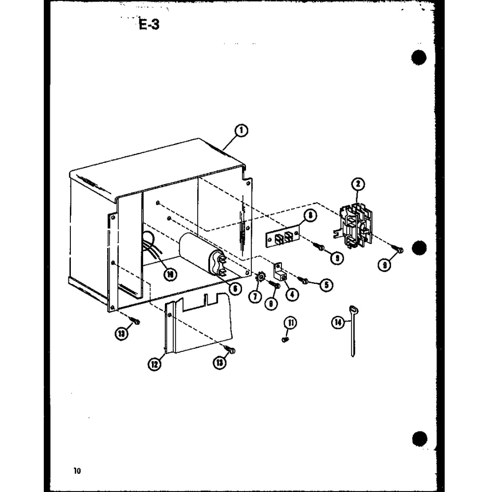 Control Box Diagram and Parts List for RCF30U01A P68446-2C Amana Air Conditioner