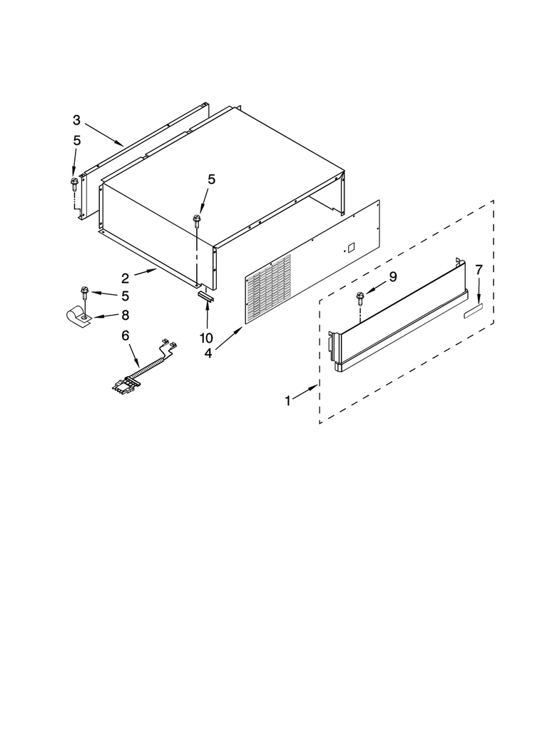 Top Grille And Unit Cover Parts Diagram and Parts List for JF42PPFXDB01  Jenn-Air Refrigerator