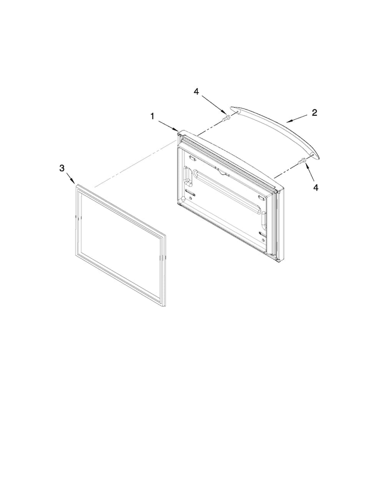 Freezer Door Parts Diagram and Parts List for MFD2562VEM11  Maytag Refrigerator