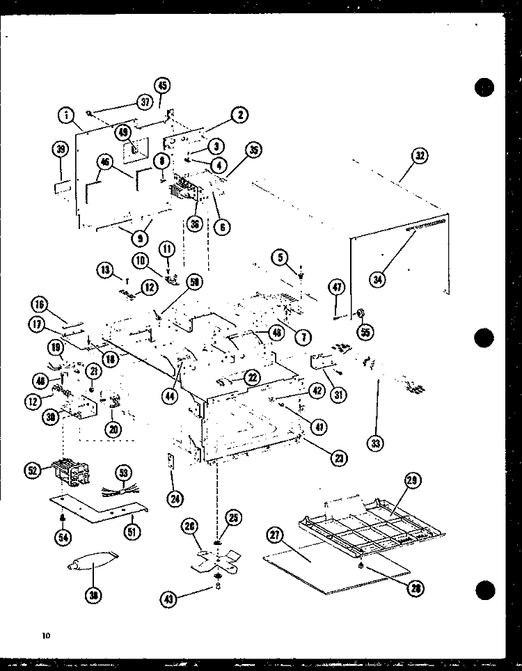 Page 3 Diagram and Parts List for RC-14S P7382402M Amana Microwave