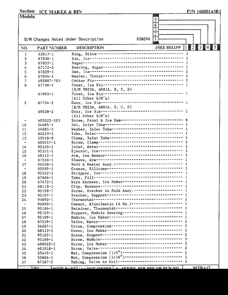 Ice Maker And Bin Page 2 Diagram and Parts List for 24712  Maytag Refrigerator