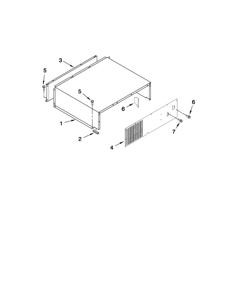 Top Grille And Unit Cover Parts Diagram and Parts List for JF42NXFXDW03  Jenn-Air Refrigerator