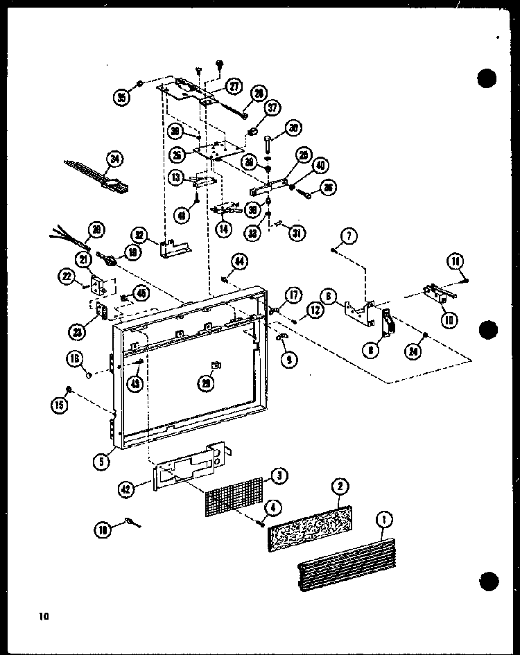 Grille And Lock Diagram and Parts List for RC10B-DD P73547-2M Amana Microwave