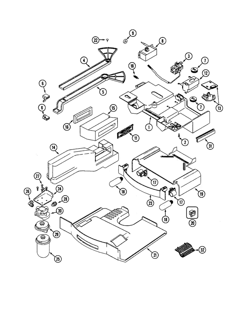 Controls Diagram and Parts List for JCD2289AER  Jenn-Air Refrigerator