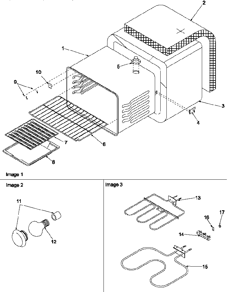 Cavity Diagram and Parts List for ARR6300W P1143428NW Amana Range