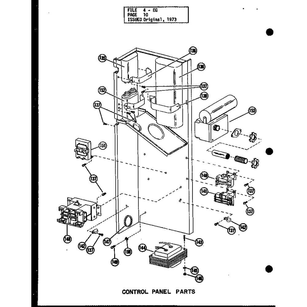 Control Panel Parts 1 Diagram and Parts List for EG3,12-1 P54688-5C Amana Air Conditioner