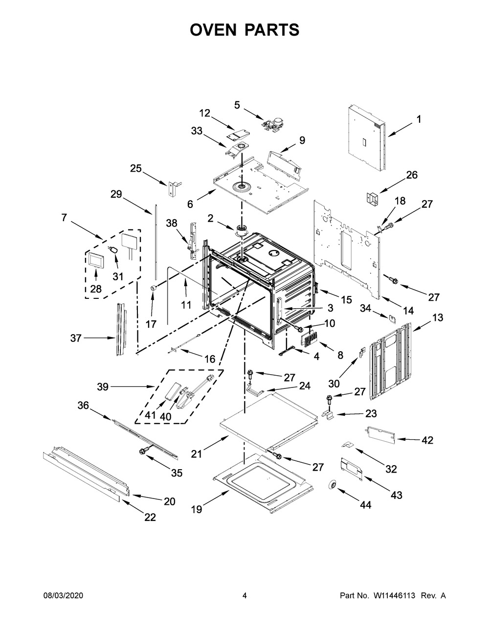 Oven Parts Diagram and Parts List for JJW3430IL01  Maytag Range