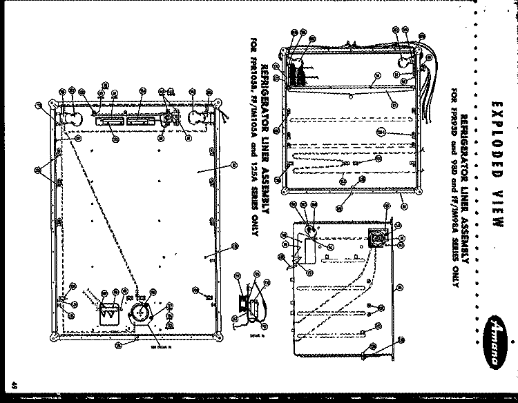 REF LINER ASSY Diagram and Parts List for FPR98LD  Amana Refrigerator