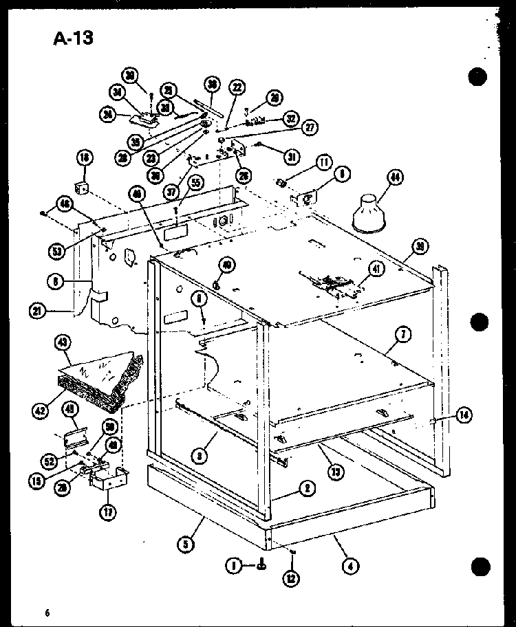 Panel Assembly Diagram and Parts List for ARR301-P85450-1S  Amana Range