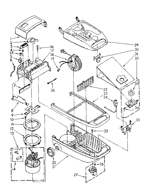 Base Assembly Diagram and Parts List for 1162435085  Kenmore Filters & Accessories