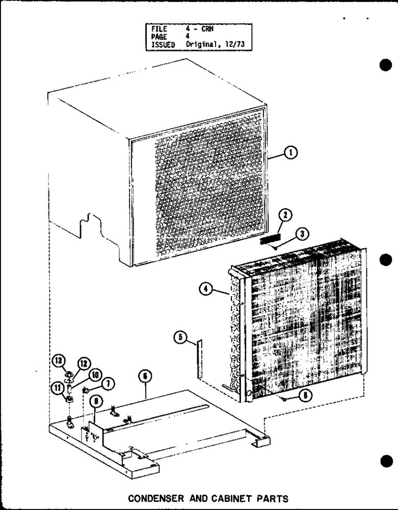 Condenser And Cabinet Parts Diagram and Parts List for CRH3-1 P58094-22C Amana Air Conditioner