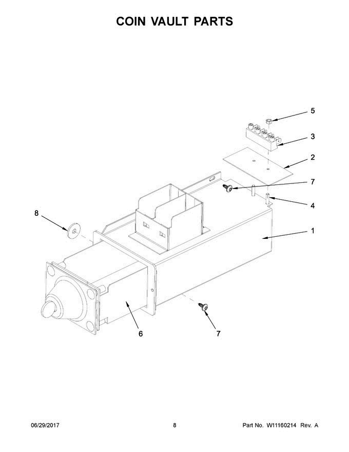 05 - Coin Vault Parts Diagram and Parts List for MXR25PDAAS  Maytag Washer