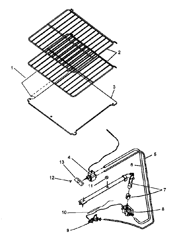 Oven Components Diagram and Parts List for RBK22AA5-P1142943NL  Amana Range