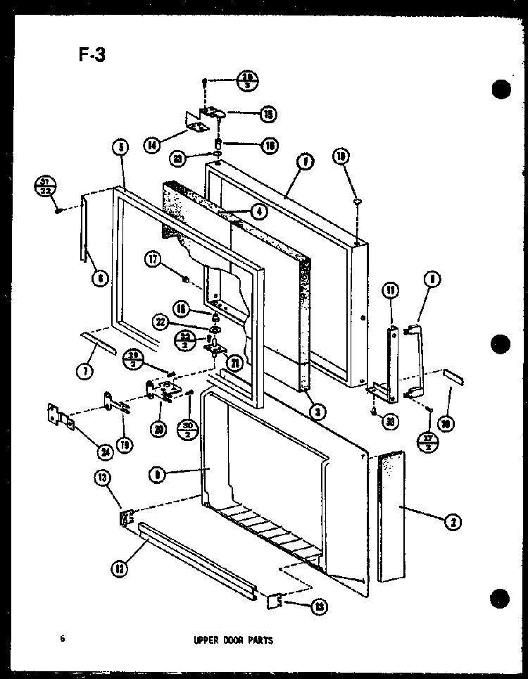 Upper Door Parts Diagram and Parts List for TM14G-1-C-P75658-13WC  Amana Refrigerator