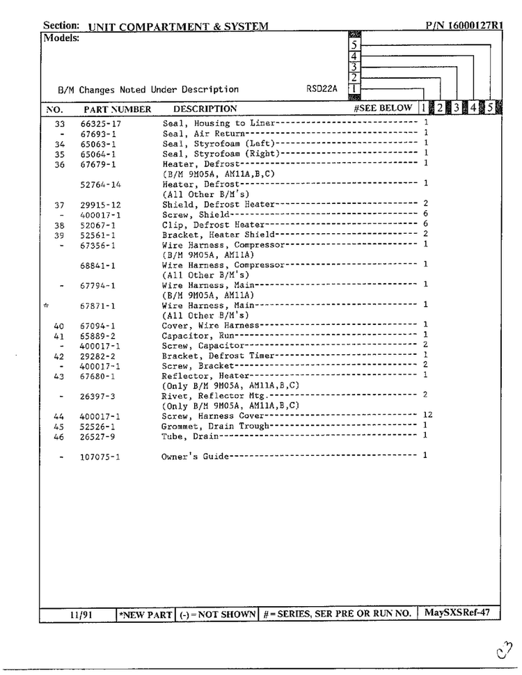 Unit Compartment And System Page 3 Diagram and Parts List for 22714  Maytag Refrigerator