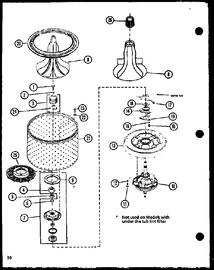 Section 9 Diagram and Parts List for LW2502L P1118409WL Amana Washer