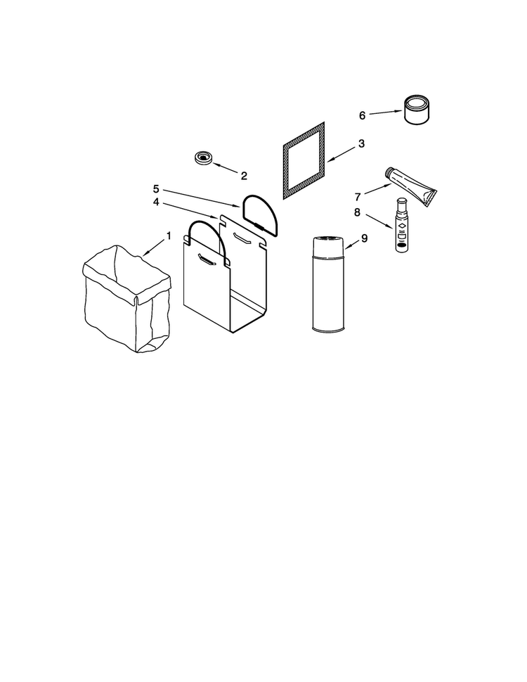Accessory Parts Diagram and Parts List for TC707S4  Jenn-Air Trash Compactor